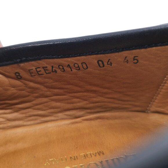 Allen Edmonds Italian Dress Shoes Men 8 Butter Soft Black Leather Tassel Loafers - Picture 7 of 13